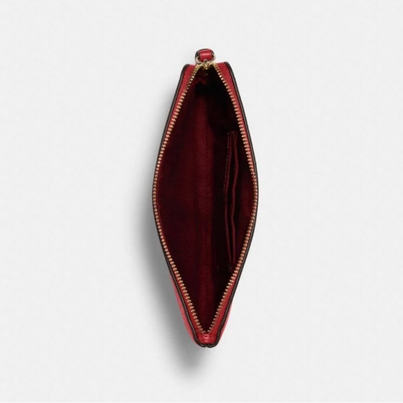 NWT Genuine Leather Coach Wristlet in Red Signature Style - Picture 6 of 10